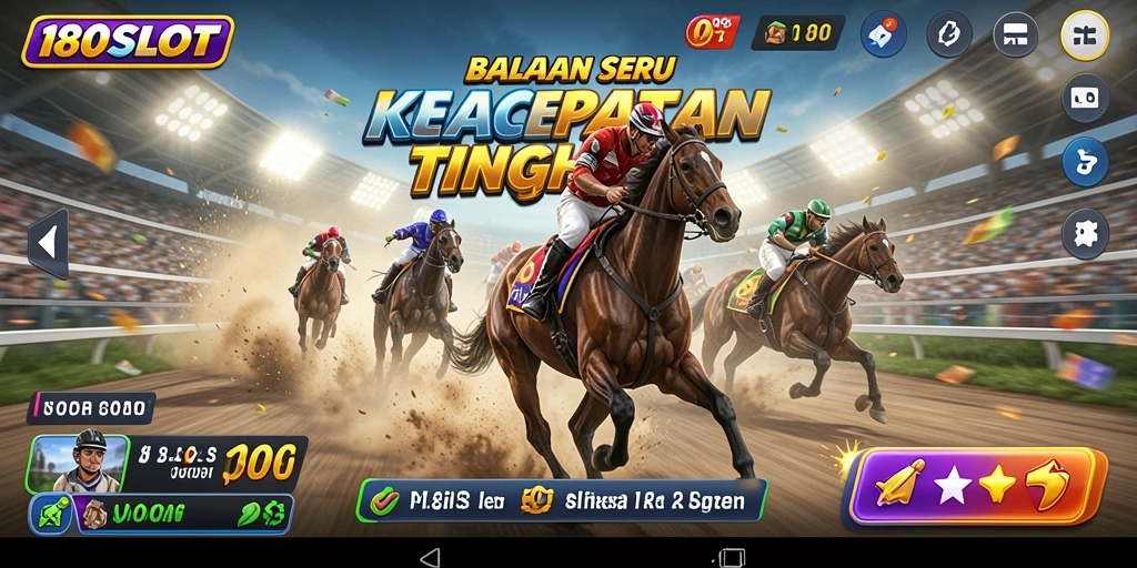 Tampilan gameplay Racing yang seru dan mendebarkan dalam 180SLOT.