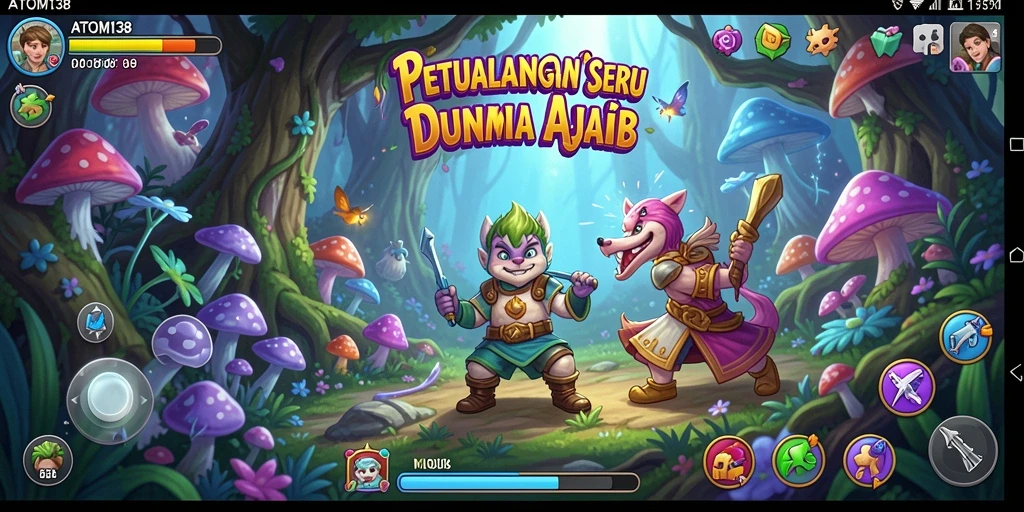 Tampilan dari gameplay petualangan seru ATOM138.