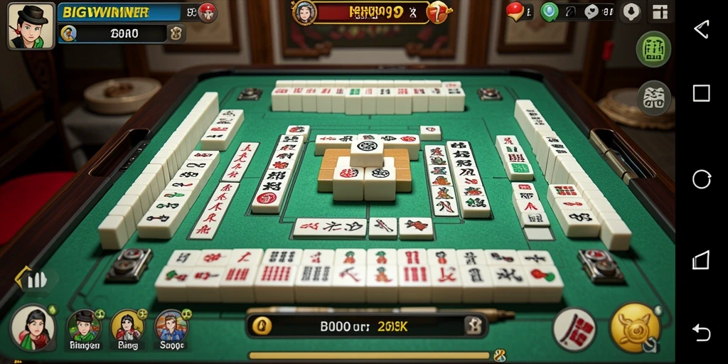 Tangkapan layar BIGWINNER menampilkan gameplay Mahjong yang mendebarkan.