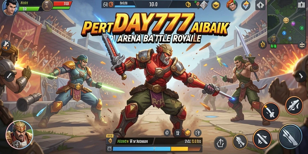 Tangkapan layar menunjukkan momen intens di medan tempur Battle Royale.