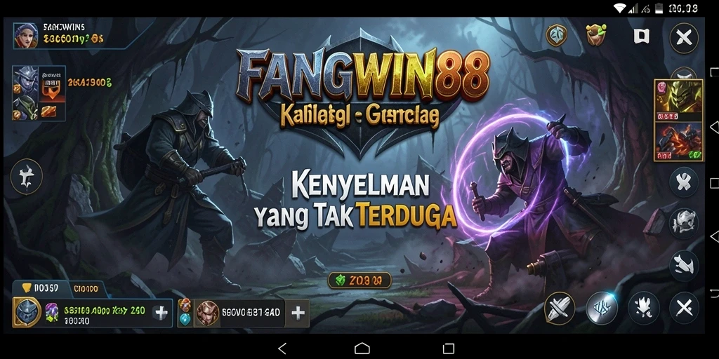 Tampilan gameplay menegangkan di FANGWIN88 saat karakter berhadapan dengan hantu.