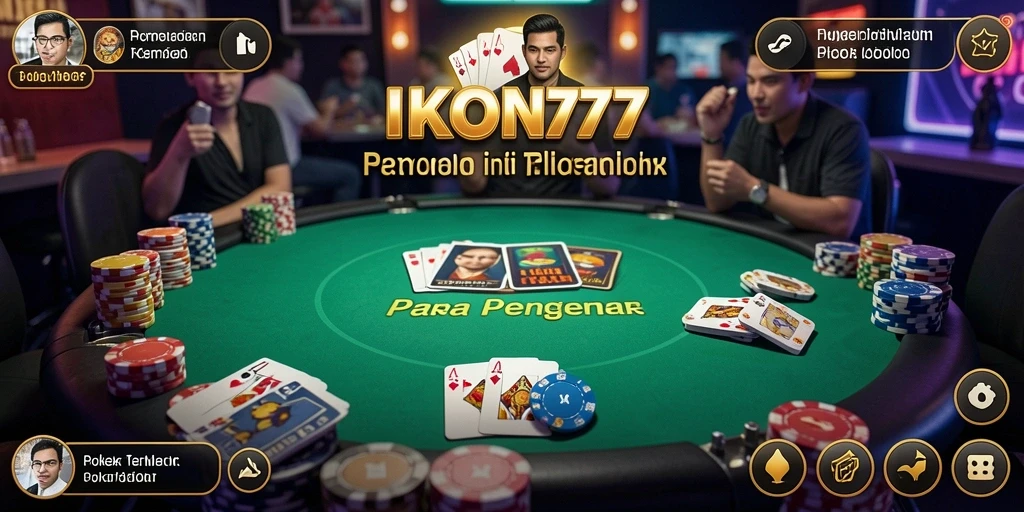 Tampilan gameplay seru dan interaktif dari IKON777 Poker.