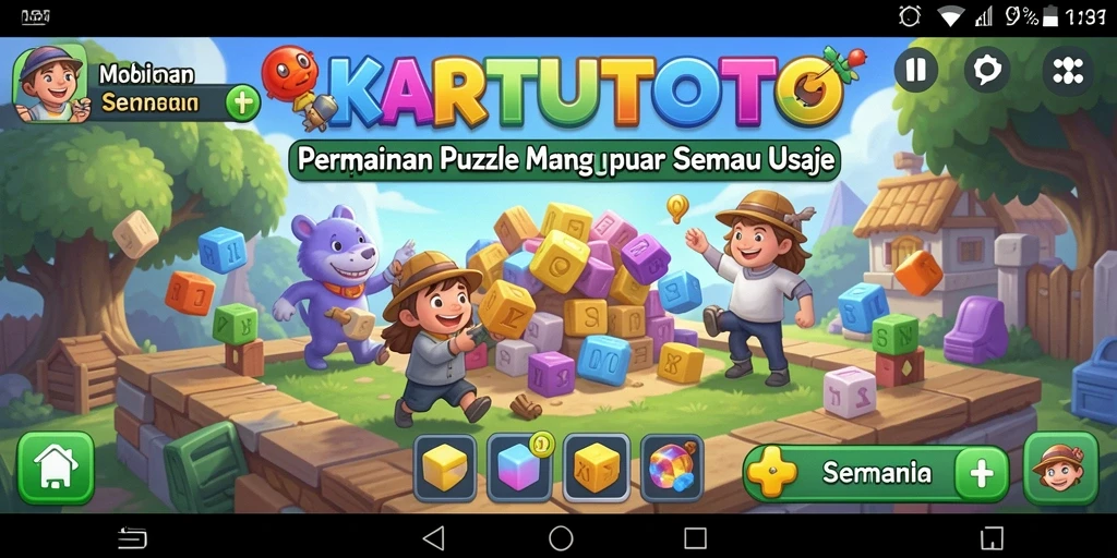 Tampilan gameplay KARTUTOTO yang menampilkan berbagai teka-teki menarik.