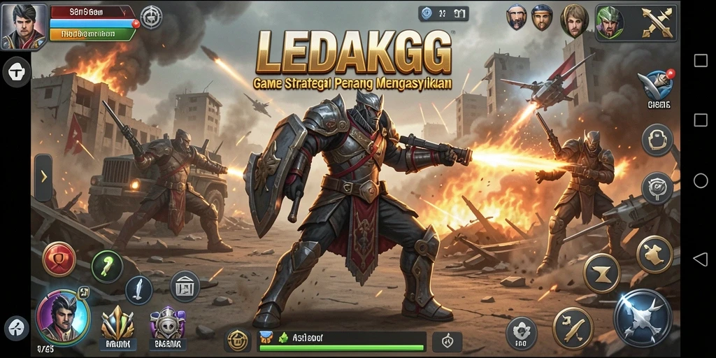 Tangkapan layar dari gameplay LEDAKGG yang intens dan strategis.
