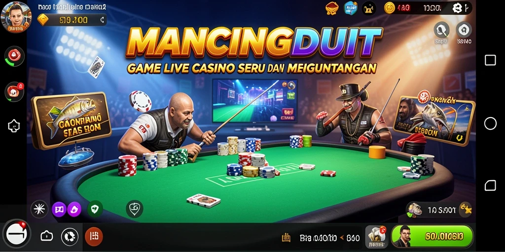Screenshot gameplay MANCINGDUIT menampilkan suasana Live Casino yang menyenangkan.
