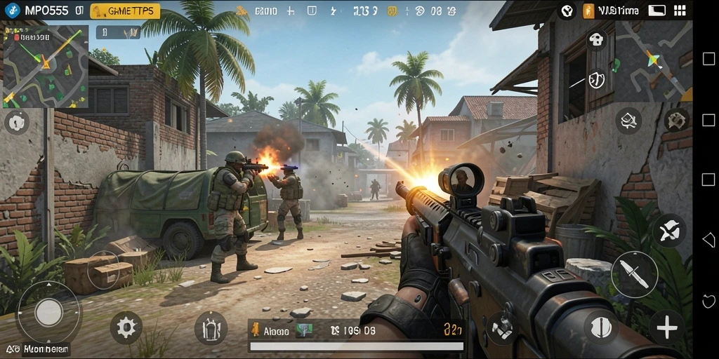 Screenshot menunjukkan aksi mendebarkan dalam permainan MPO555 dengan tampilan grafis yang luar biasa.