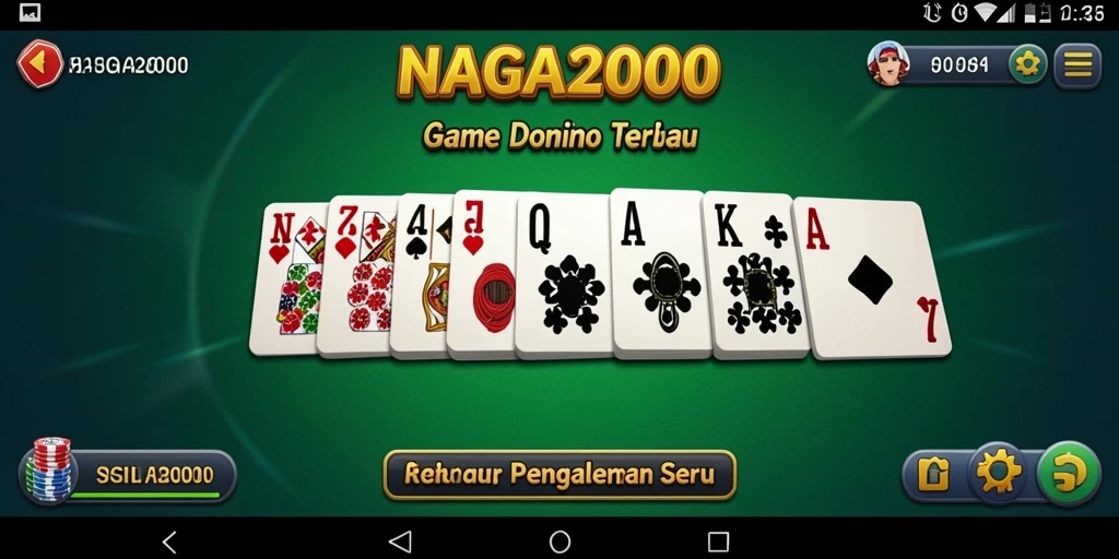 Tampilan seru gameplay NAGA2000 dengan suasana permainan Domino.