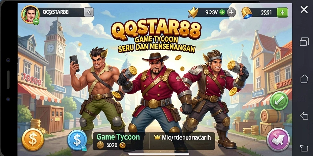Tampilan menarik dari gameplay QQSTAR88 dengan elemen manajemen bisnis.