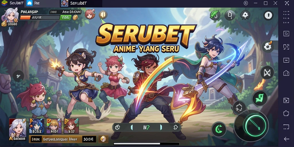 Tampilan seru dari gameplay Anime di SERUBET.