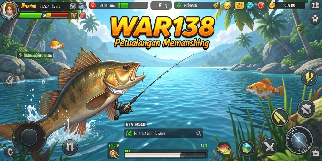 Tampilan gameplay yang mempesona saat memancing di dalam game WAR138.
