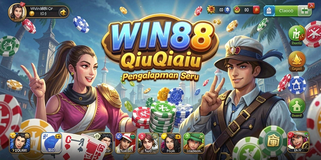 Tampilan gameplay seru dari QiuQiu di WIN88.