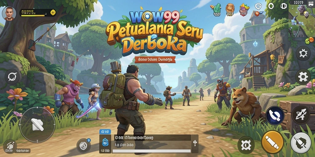 Screenshot dari gameplay eksplorasi dunia terbuka WOW99.