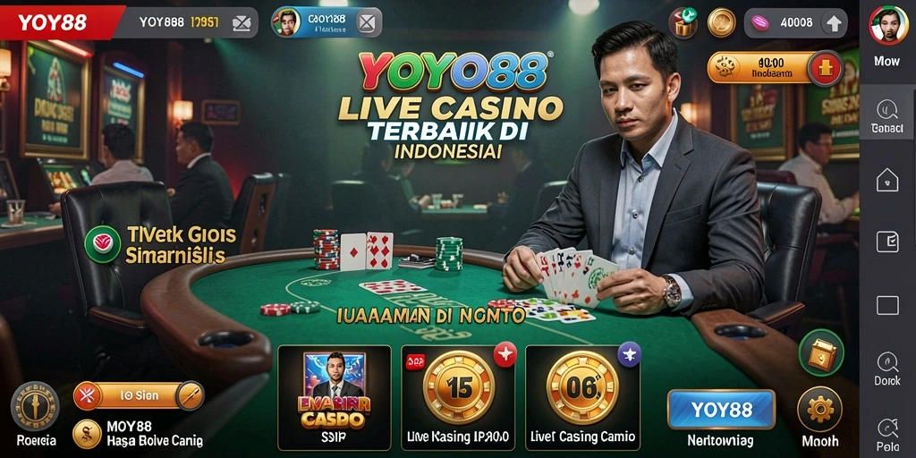 Tampilan gameplay nyata dari aplikasi Live Casino YOYO88.